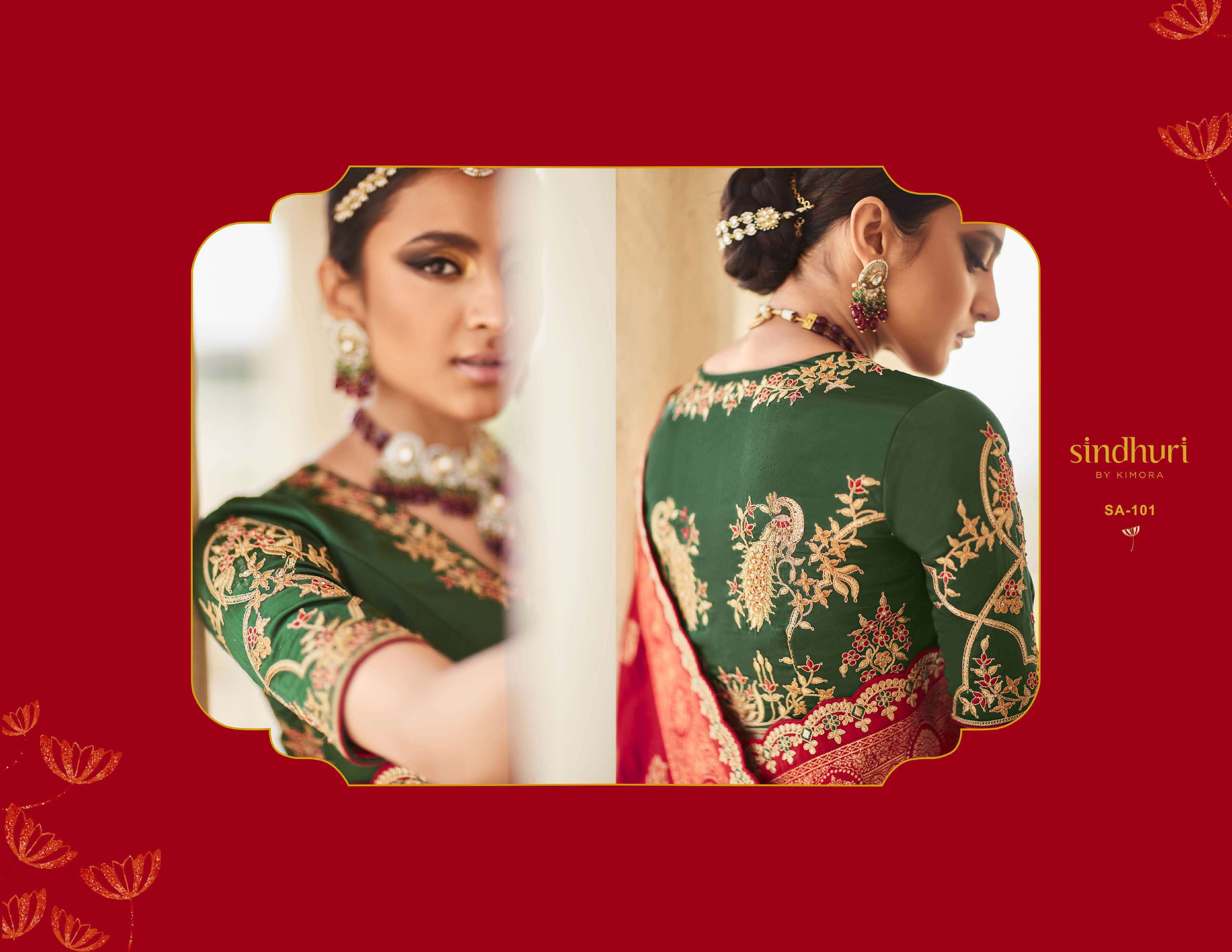 KIMORA SAREES PRESENTS RANI 101-109 SERIES SILK WEDDING SAREE INDIAN FESTIVE WEAR SAREES CATALOG WHOLESALER