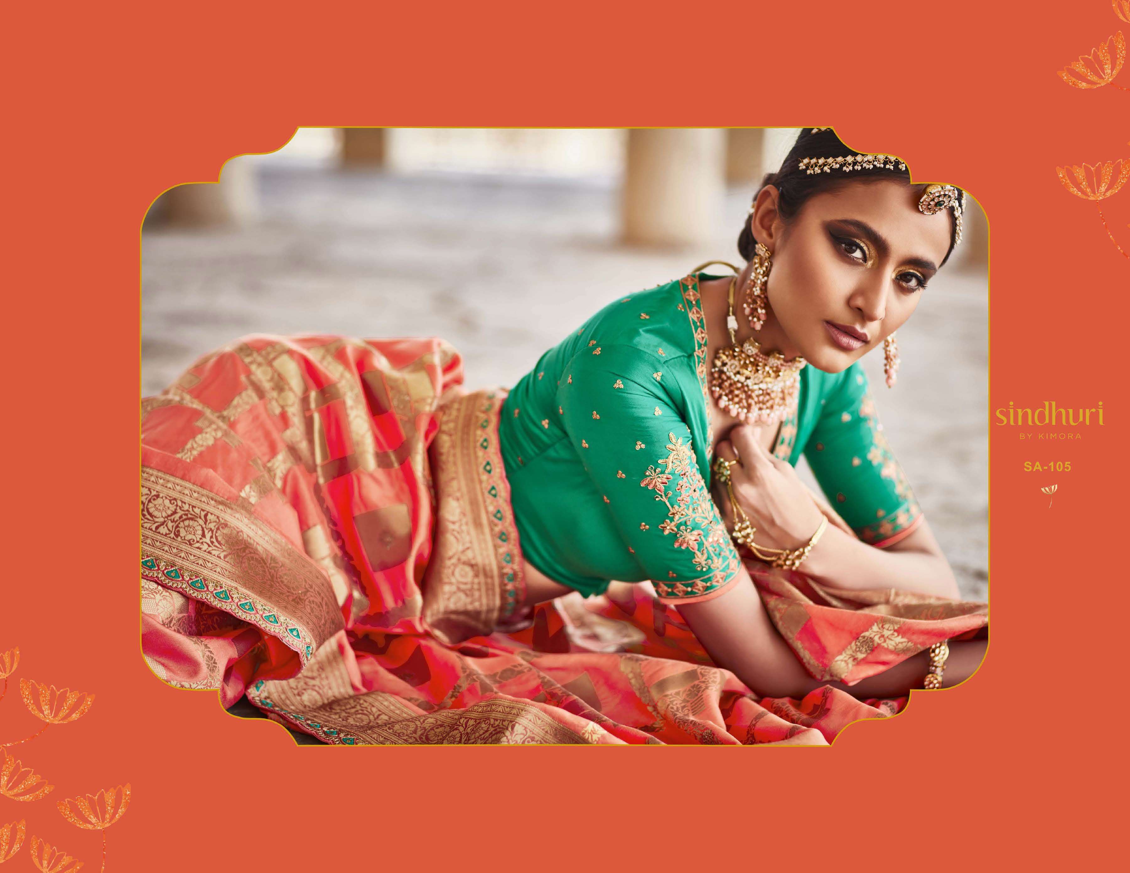 KIMORA SAREES PRESENTS RANI 101-109 SERIES SILK WEDDING SAREE INDIAN FESTIVE WEAR SAREES CATALOG WHOLESALER
