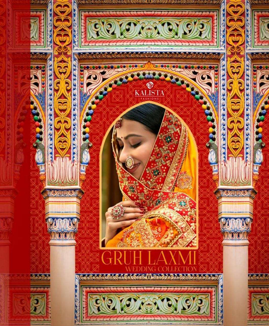  KALISTA PRESENTS GRUH LAXMI HEAVY EMBROIDERY FANCY SAREES CATALOG WHOLESALER