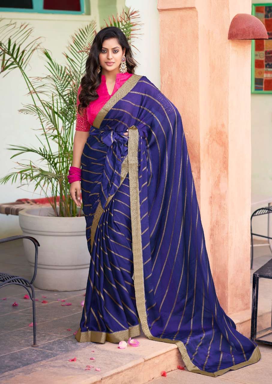 KASHVI PRESENTS KIARA FANCY SAREES WITH STONE WORK BLOUSE PATTERN CATALOG WHOLESALER 