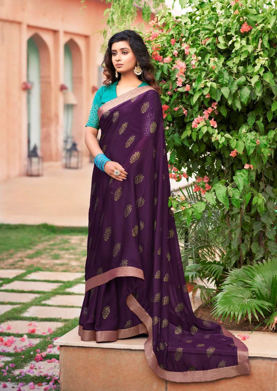 KASHVI PRESENTS KIARA FANCY SAREES WITH STONE WORK BLOUSE PATTERN CATALOG WHOLESALER