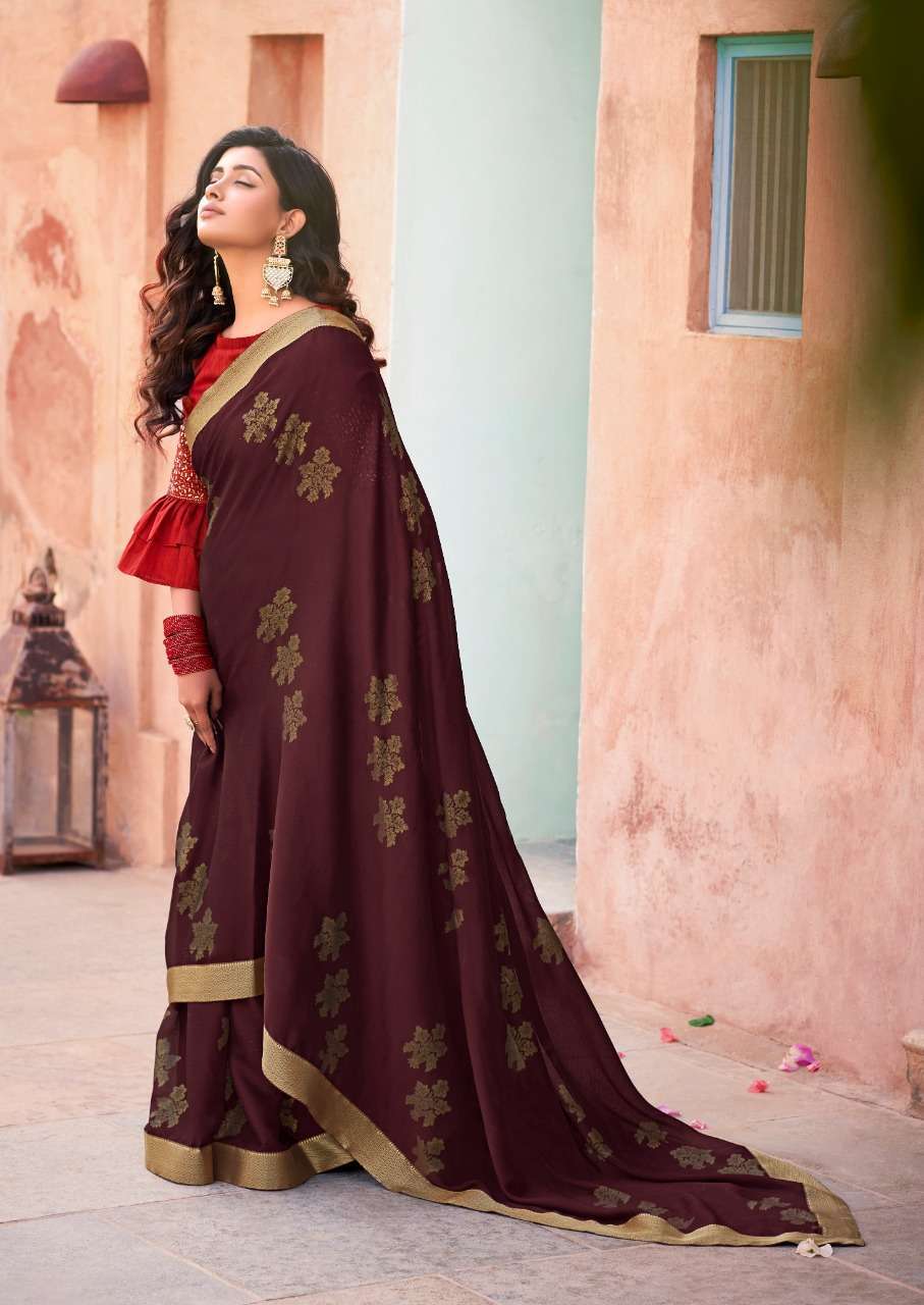 KASHVI PRESENTS KIARA FANCY SAREES WITH STONE WORK BLOUSE PATTERN CATALOG WHOLESALER 