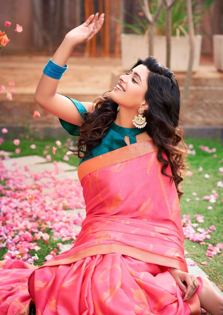 KASHVI PRESENTS KIARA FANCY SAREES WITH STONE WORK BLOUSE PATTERN CATALOG WHOLESALER 
