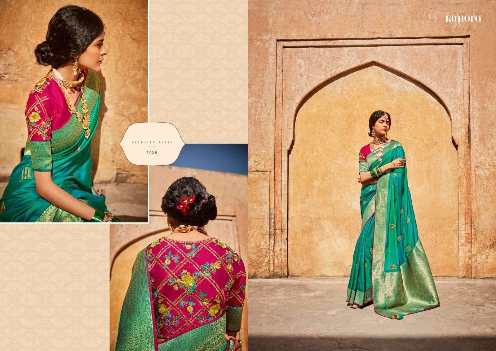KIMORA PRESENTS SUNHERI VOL-17 HEAVY DESIGNER INDIAN CULTURE WEAR SAREES CATALOG WHOLESALER