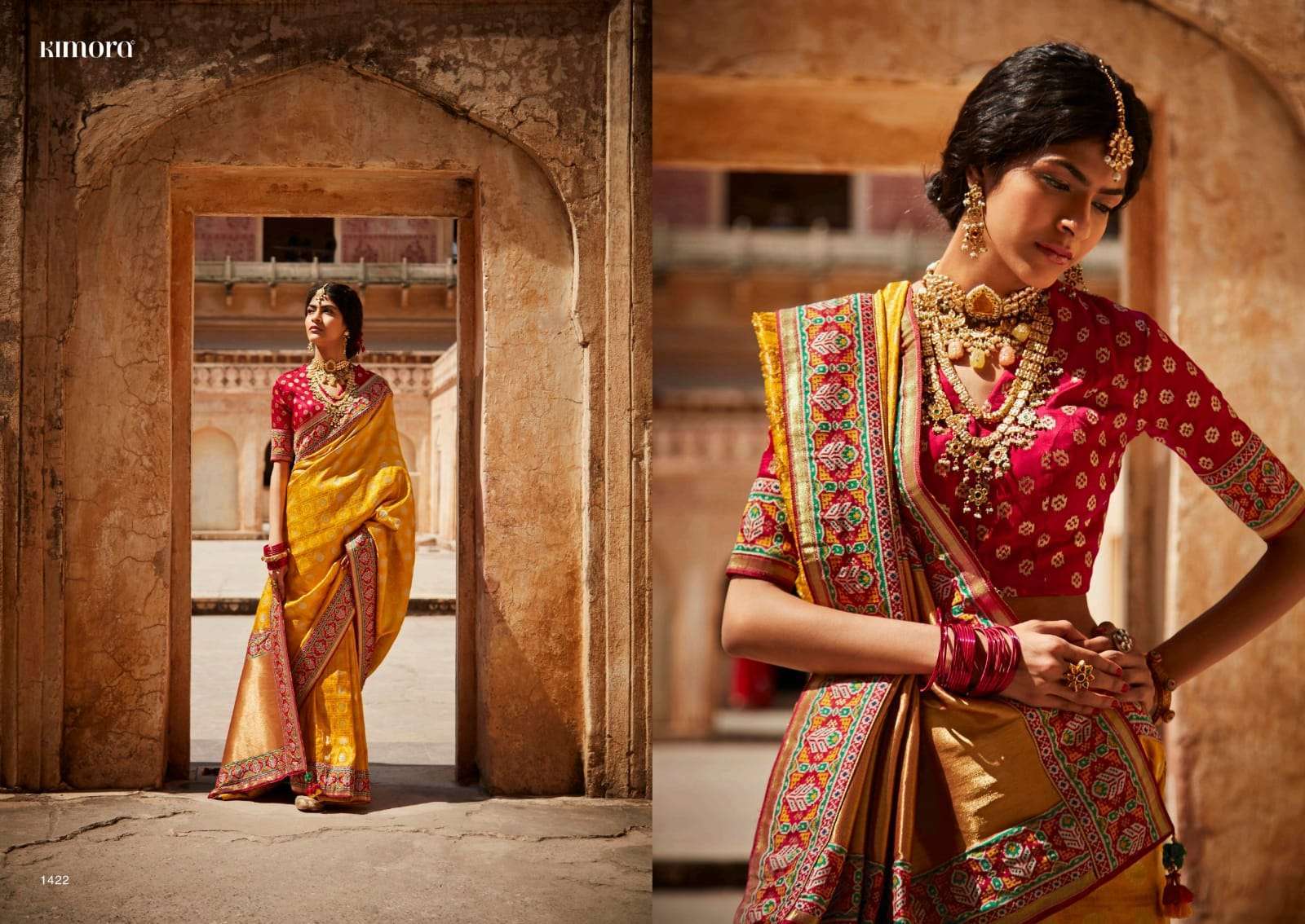 KIMORA PRESENTS SUNHERI VOL-17 HEAVY DESIGNER INDIAN CULTURE WEAR SAREES CATALOG WHOLESALER
