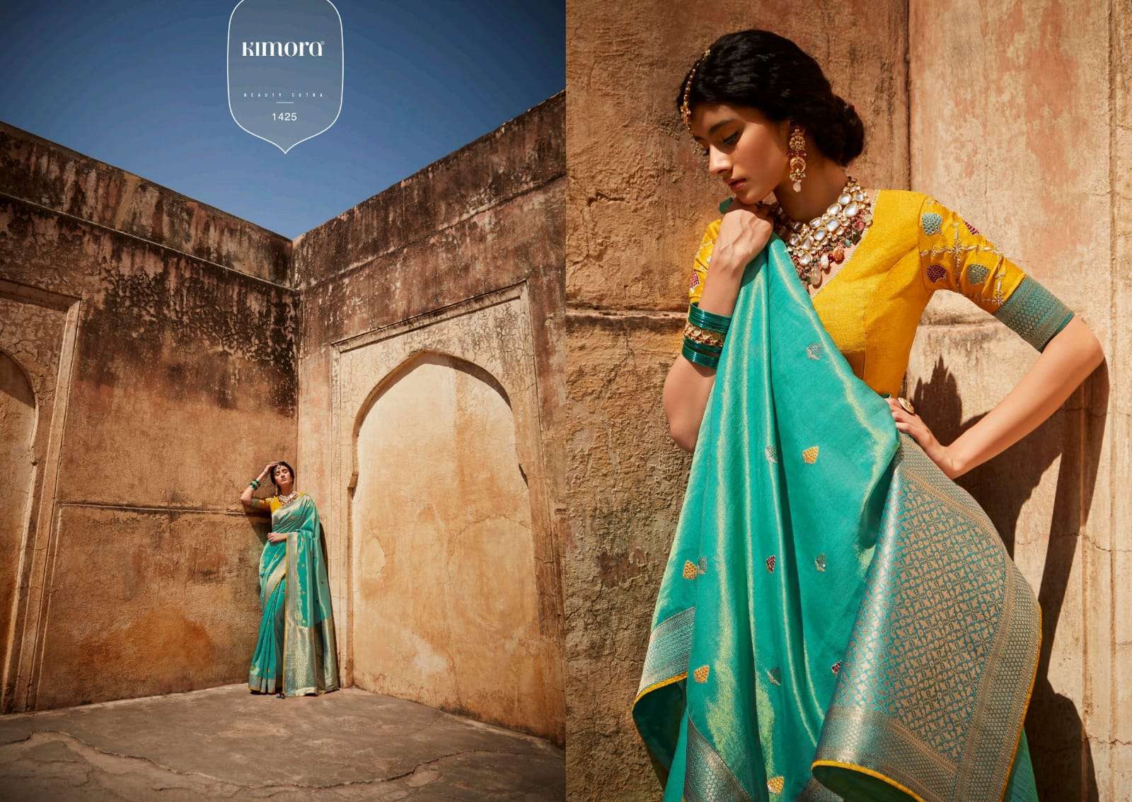 KIMORA PRESENTS SUNHERI VOL-17 HEAVY DESIGNER INDIAN CULTURE WEAR SAREES CATALOG WHOLESALER