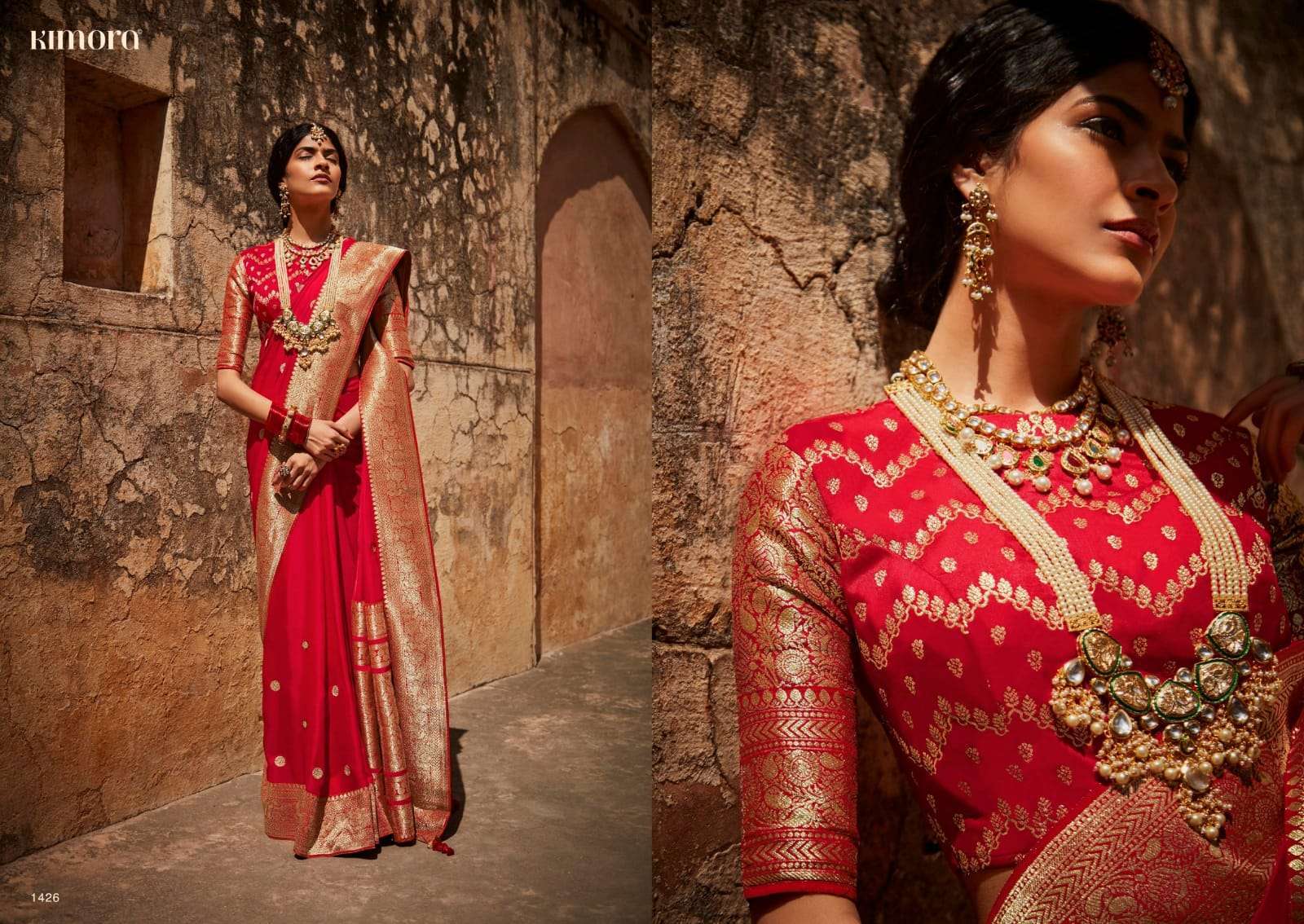KIMORA PRESENTS SUNHERI VOL-17 HEAVY DESIGNER INDIAN CULTURE WEAR SAREES CATALOG WHOLESALER