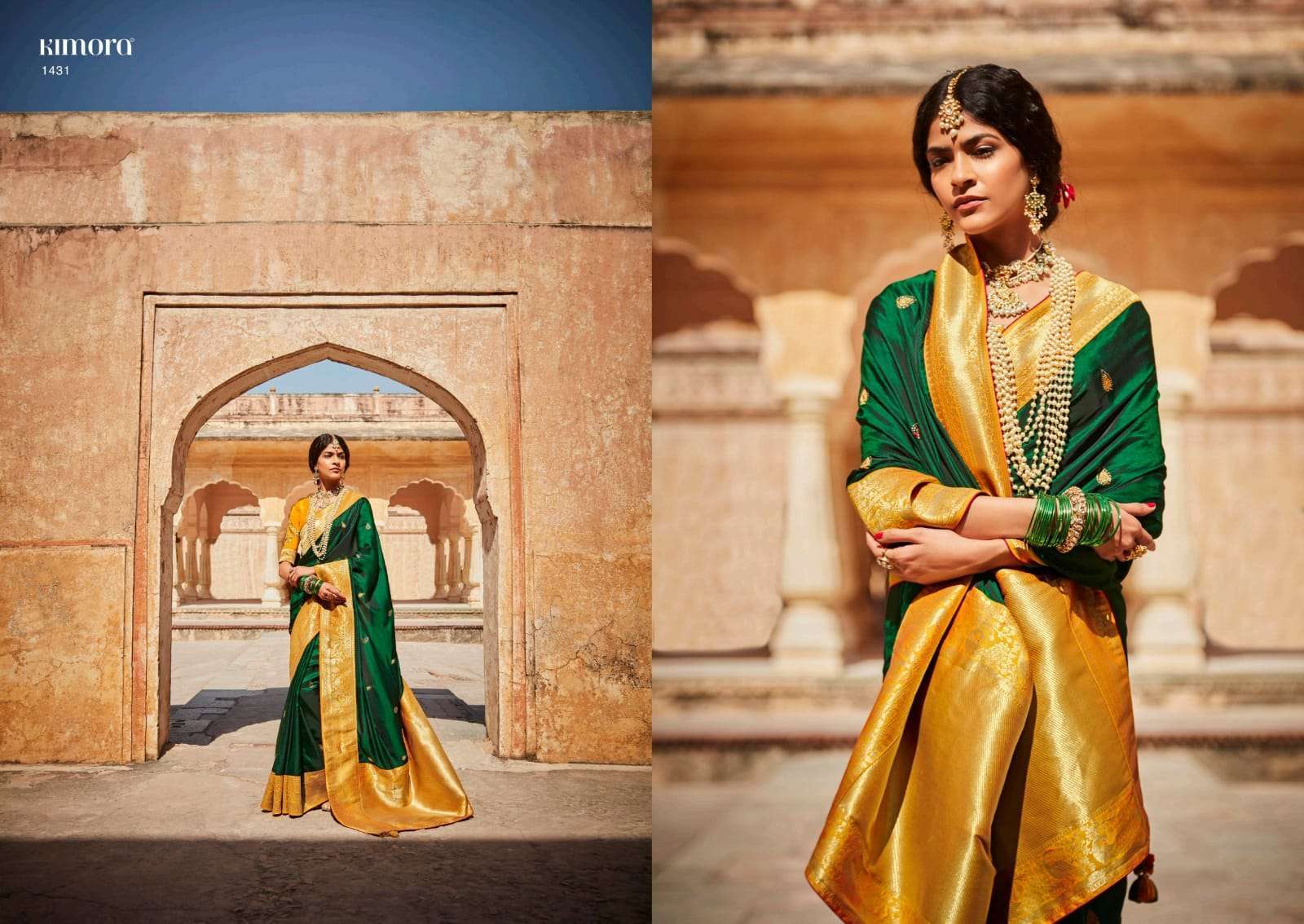KIMORA PRESENTS SUNHERI VOL-17 HEAVY DESIGNER INDIAN CULTURE WEAR SAREES CATALOG WHOLESALER
