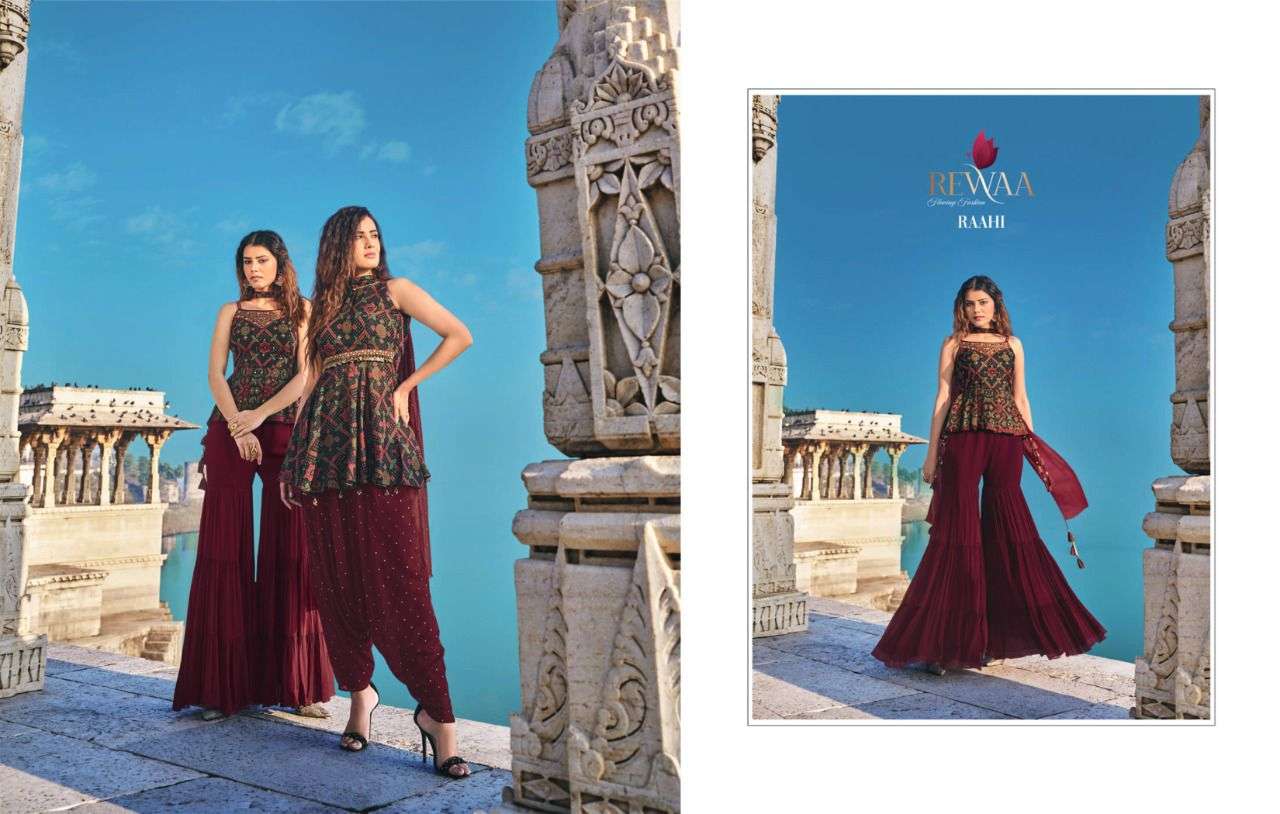 REWAA PRESENTS PARAMPARA VOL-1 HIT DESIGNS L-SIZE FANCY CROP TOP CATALOG WHOLESALER 