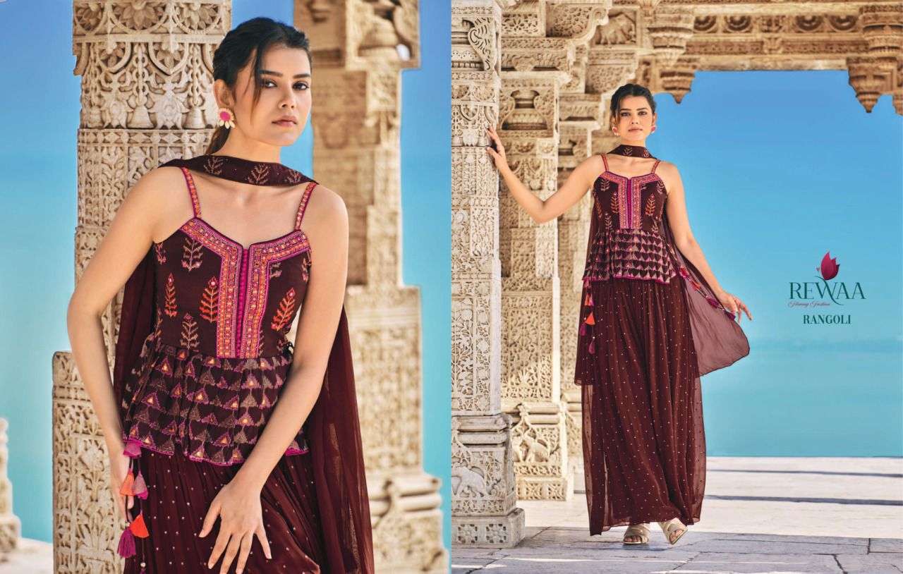 REWAA PRESENTS PARAMPARA VOL-1 HIT DESIGNS L-SIZE FANCY CROP TOP CATALOG WHOLESALER 