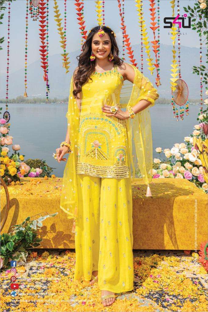 S4U PRESENT HALDI FOR THE WEDDING SAGA EXCLUSIVE READYMADE SUITS CATALOG WHOLESALER