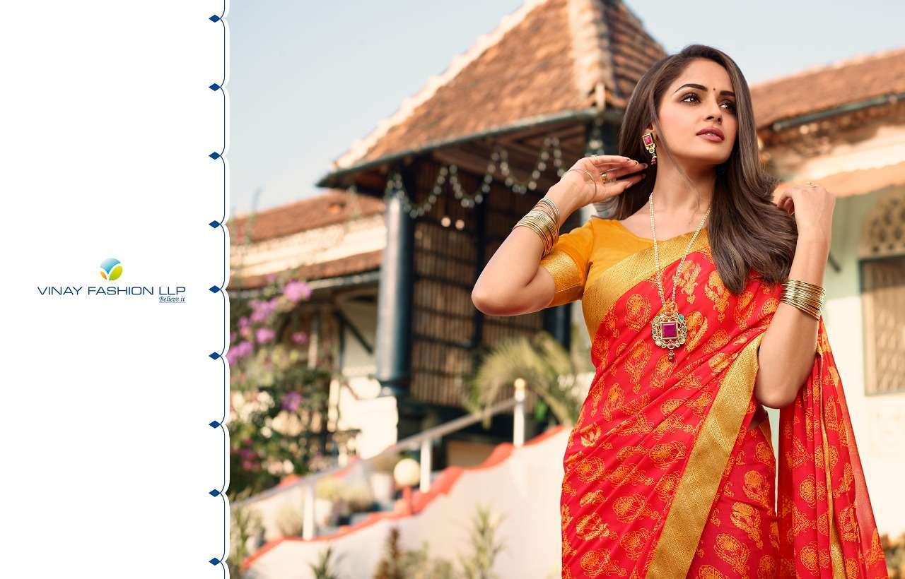 Vinay fashion presents Starwalk vol-71 viscose georgette printed sarees catalog wholesaler 