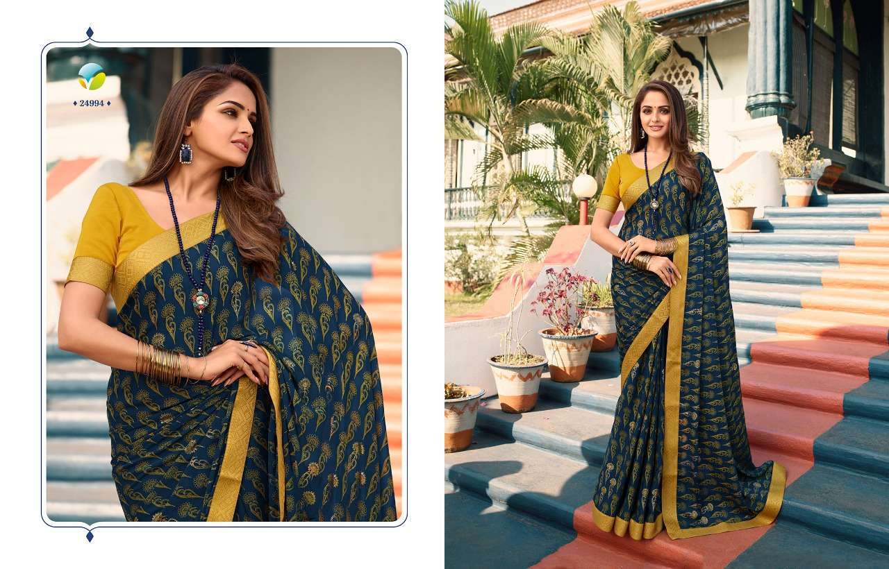 Vinay fashion presents Starwalk vol-71 viscose georgette printed sarees catalog wholesaler 