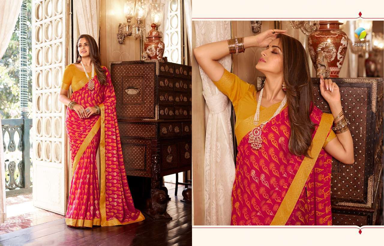 Vinay fashion presents Starwalk vol-71 viscose georgette printed sarees catalog wholesaler 