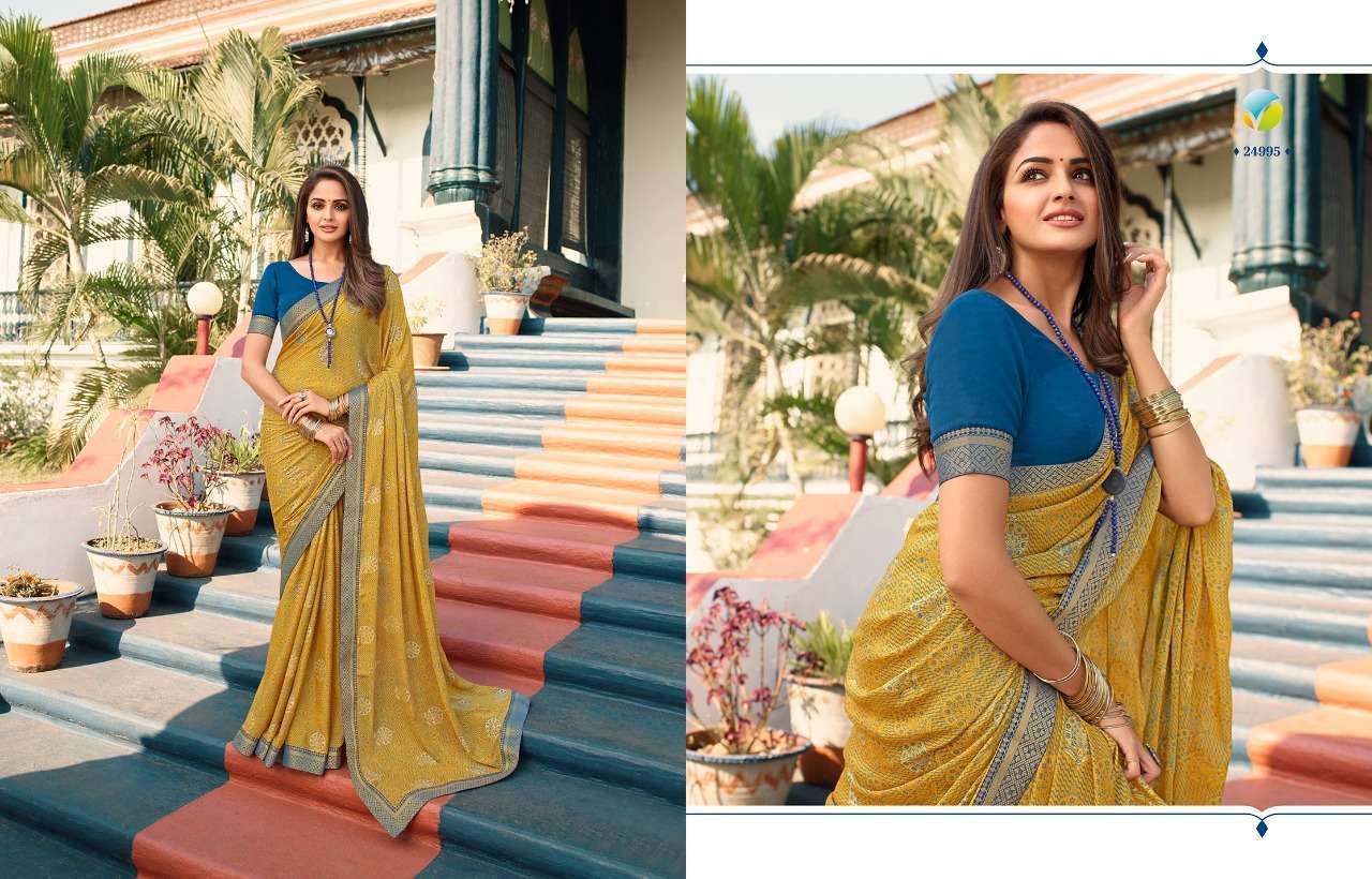 Vinay fashion presents Starwalk vol-71 viscose georgette printed sarees catalog wholesaler 