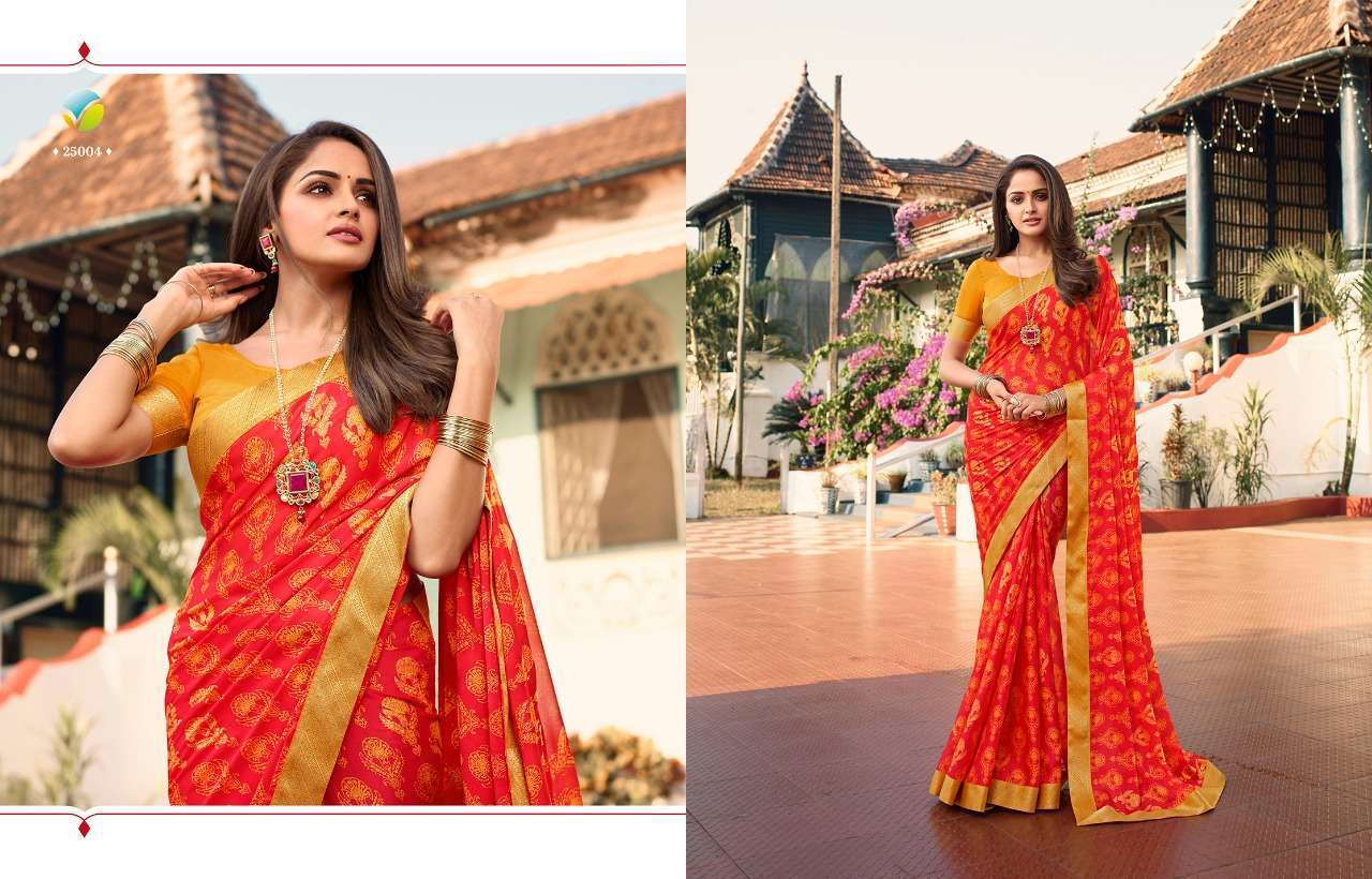 Vinay fashion presents Starwalk vol-71 viscose georgette printed sarees catalog wholesaler 
