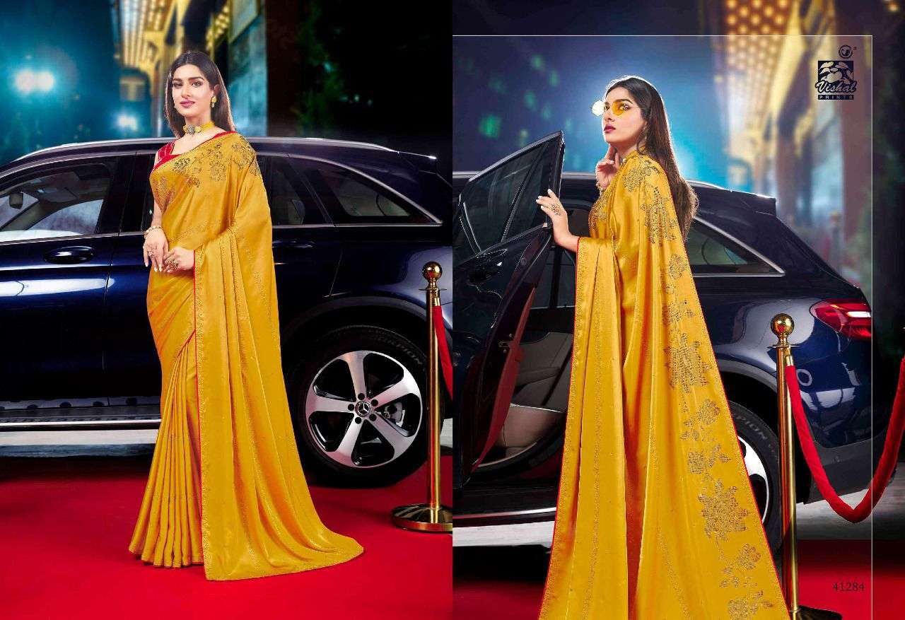 VISHAL FASHION PRESENTS DAMORE COLLECTION VOL-24 FANCY PARTY WEAR SAREES CATALOG WHOLESALER