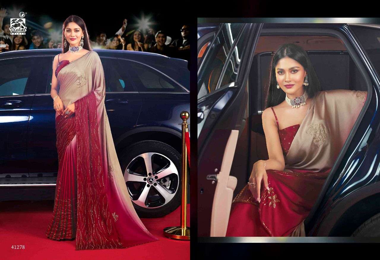 VISHAL FASHION PRESENTS DAMORE COLLECTION VOL-24 FANCY PARTY WEAR SAREES CATALOG WHOLESALER