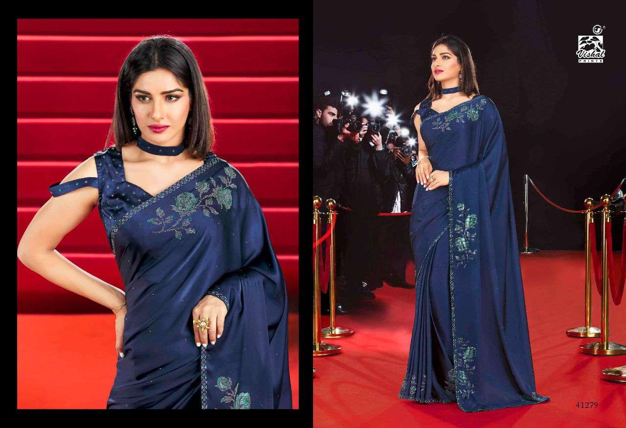 VISHAL FASHION PRESENTS DAMORE COLLECTION VOL-24 FANCY PARTY WEAR SAREES CATALOG WHOLESALER