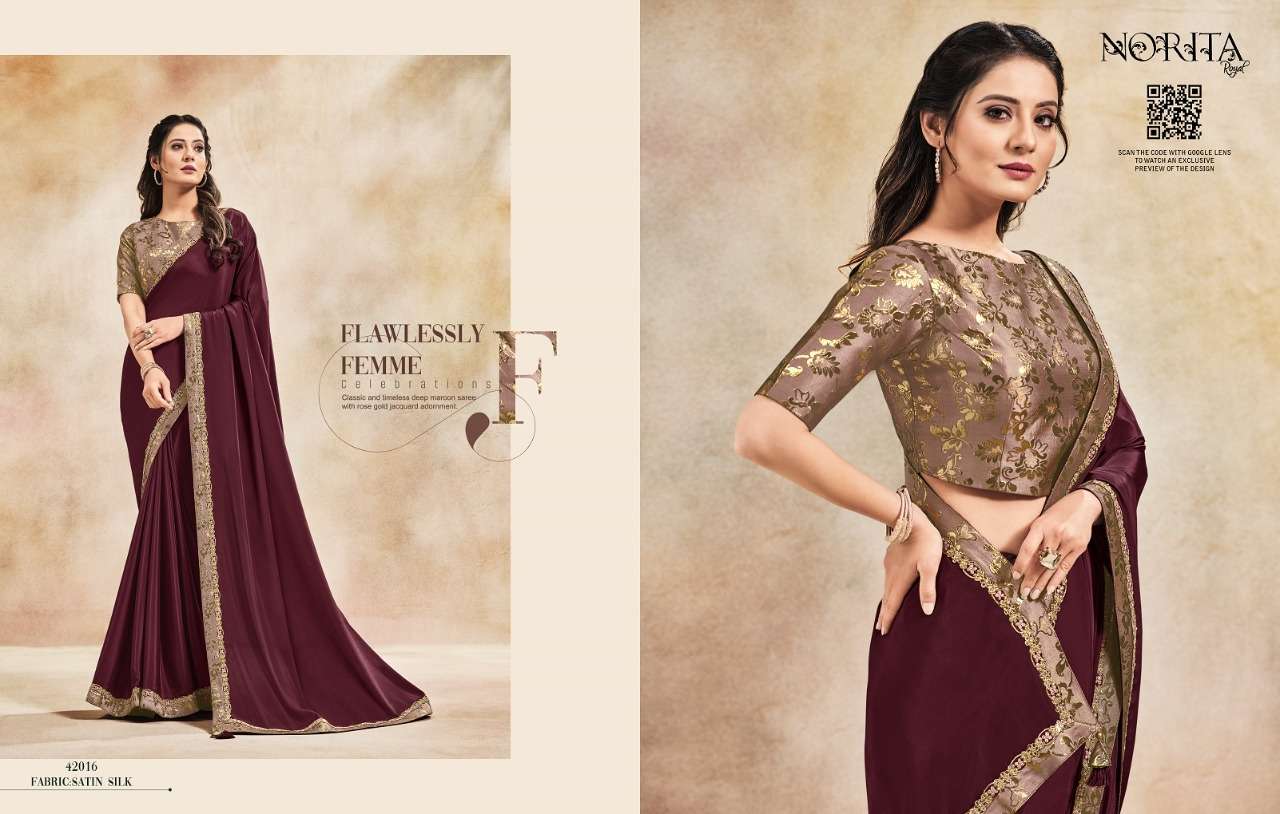 MAHOTSAV PRESENTS NORITA AMORIS 42003 TO 42020 SERIES DESIGNER FANCY SAREES CATALOG WHOLESALER 