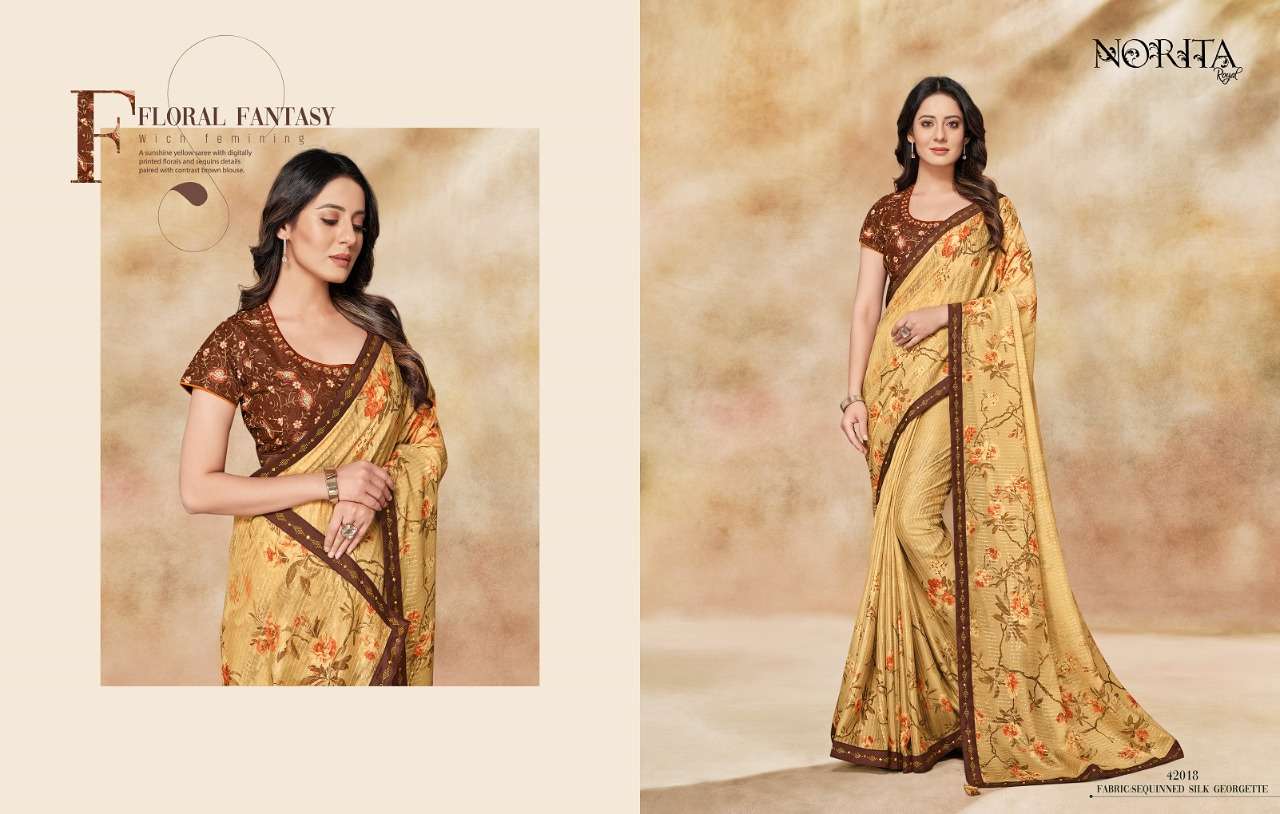 MAHOTSAV PRESENTS NORITA AMORIS 42003 TO 42020 SERIES DESIGNER FANCY SAREES CATALOG WHOLESALER 