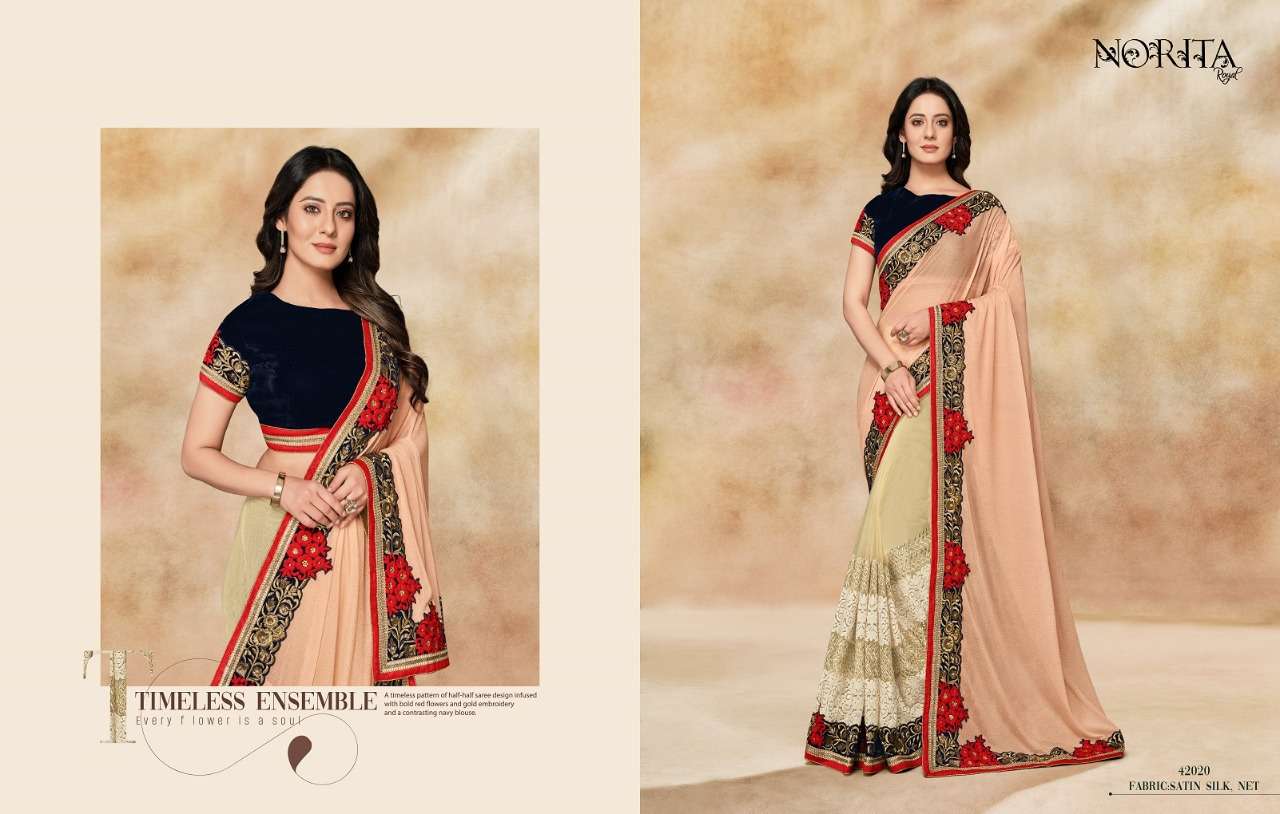 MAHOTSAV PRESENTS NORITA AMORIS 42003 TO 42020 SERIES DESIGNER FANCY SAREES CATALOG WHOLESALER 