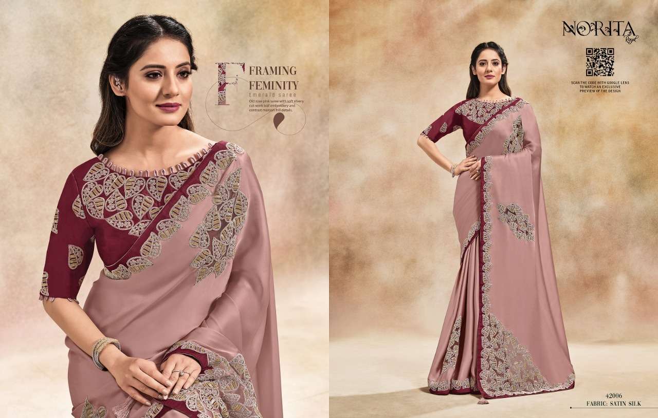 MAHOTSAV PRESENTS NORITA AMORIS 42003 TO 42020 SERIES DESIGNER FANCY SAREES CATALOG WHOLESALER 