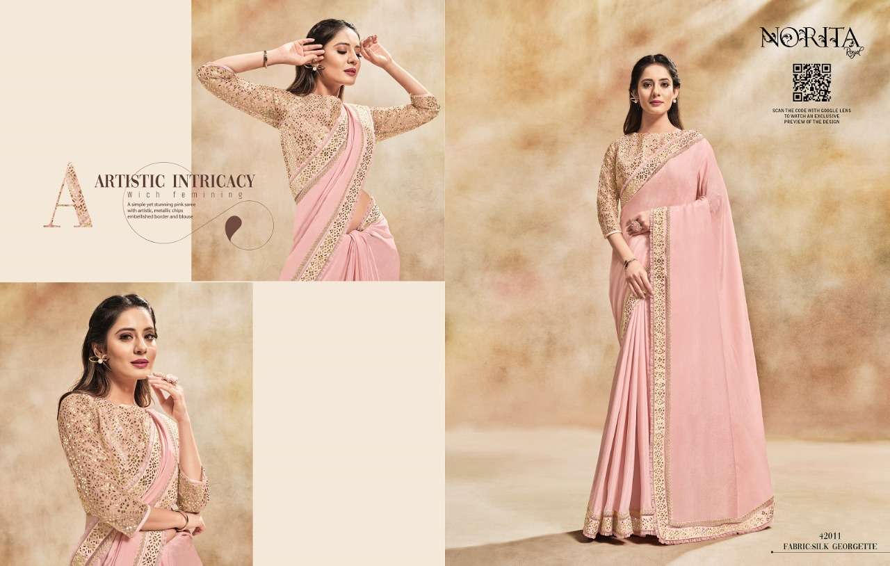 MAHOTSAV PRESENTS NORITA AMORIS 42003 TO 42020 SERIES DESIGNER FANCY SAREES CATALOG WHOLESALER 