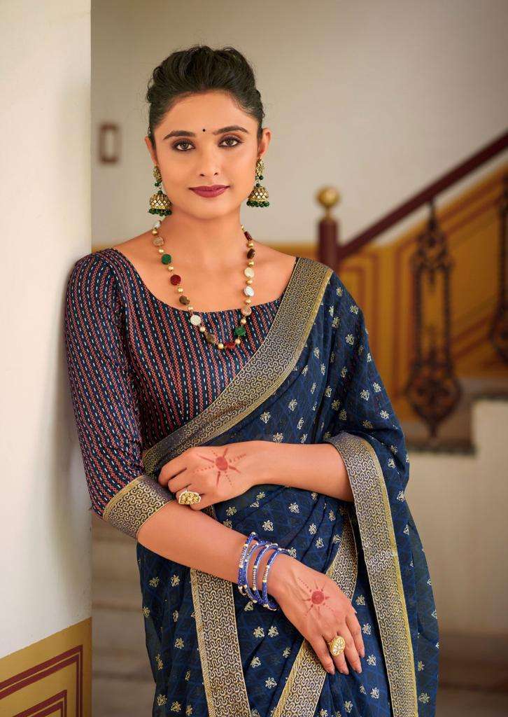 Kashvi creation presents Dhriti Georgette fancy sarees catalog wholesaler 