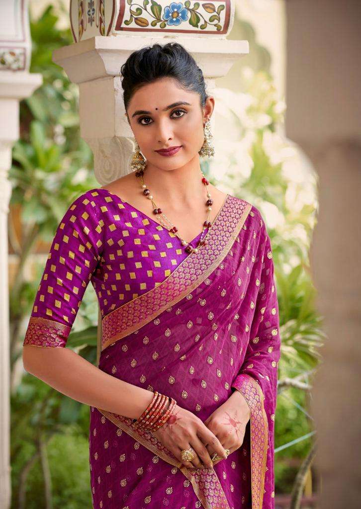Kashvi creation presents Dhriti Georgette fancy sarees catalog wholesaler 