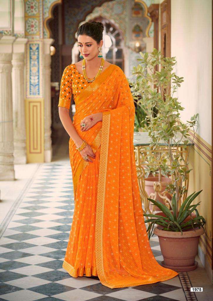 Kashvi creation presents Dhriti Georgette fancy sarees catalog wholesaler 