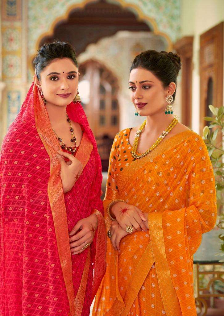 Kashvi creation presents Dhriti Georgette fancy sarees catalog wholesaler 