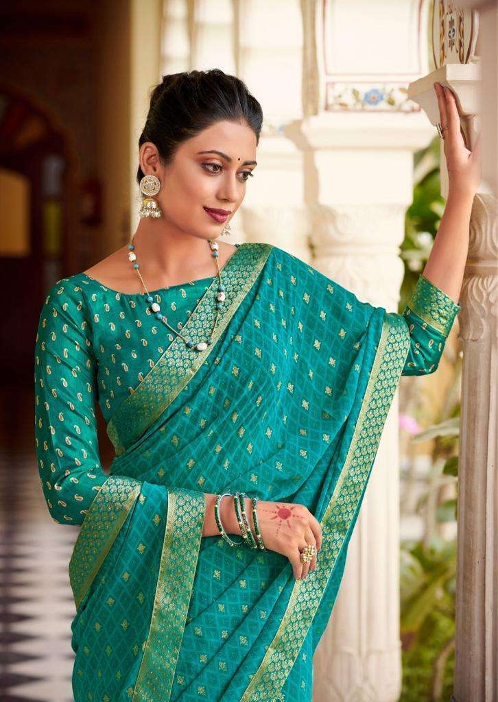 Kashvi creation presents Dhriti Georgette fancy sarees catalog wholesaler 