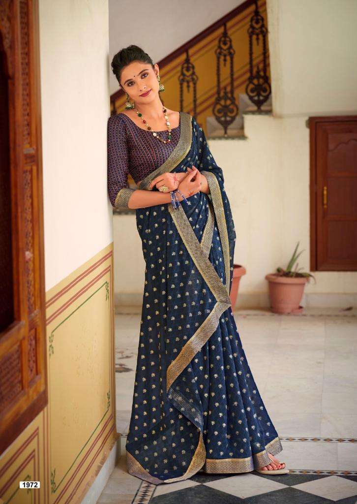 Kashvi creation presents Dhriti Georgette fancy sarees catalog wholesaler 