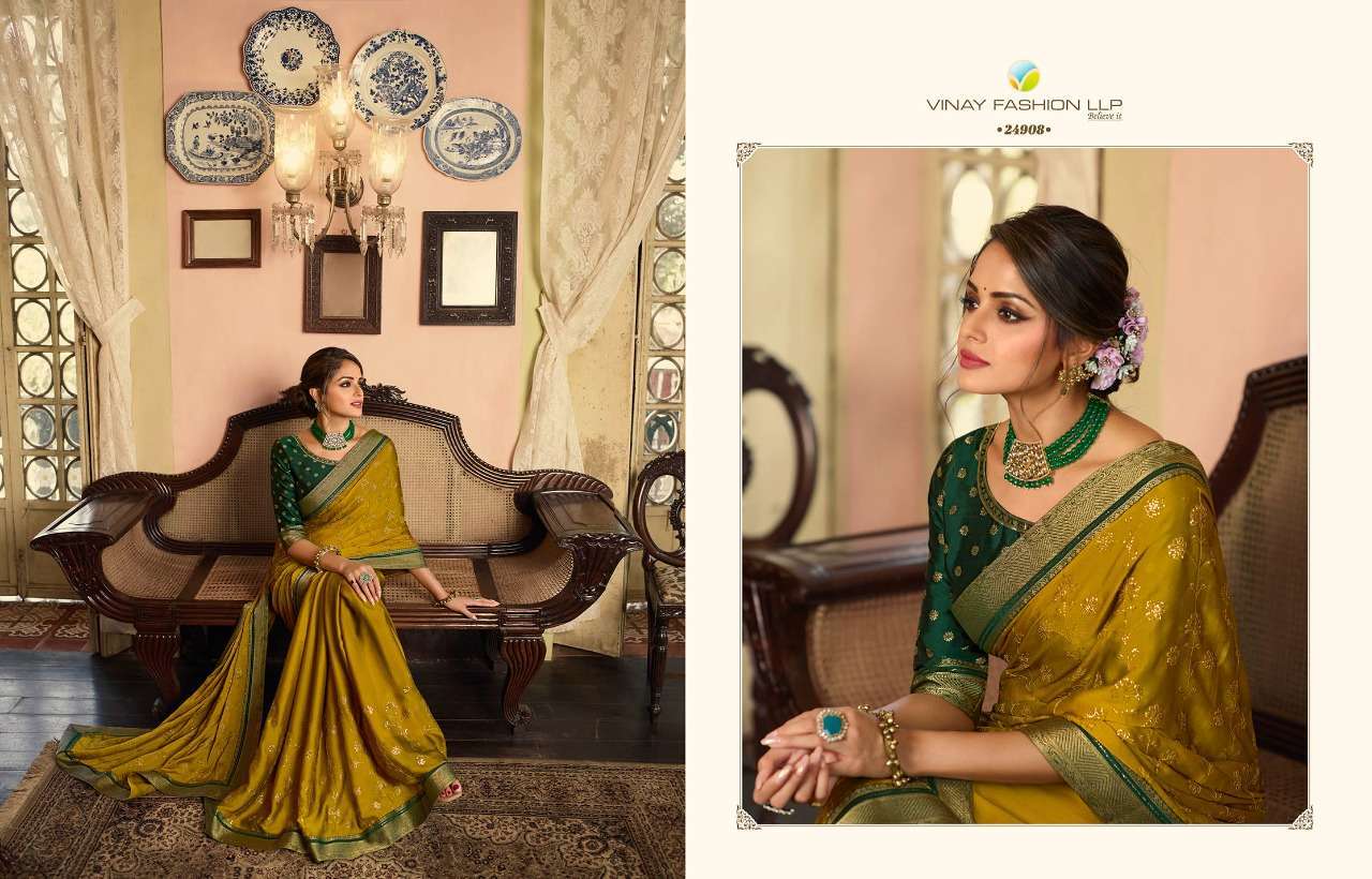 Vinay fashion presents Glowing georgette designer sarees catalog collection 