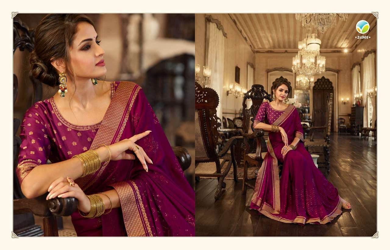Vinay fashion presents Glowing georgette designer sarees catalog collection 