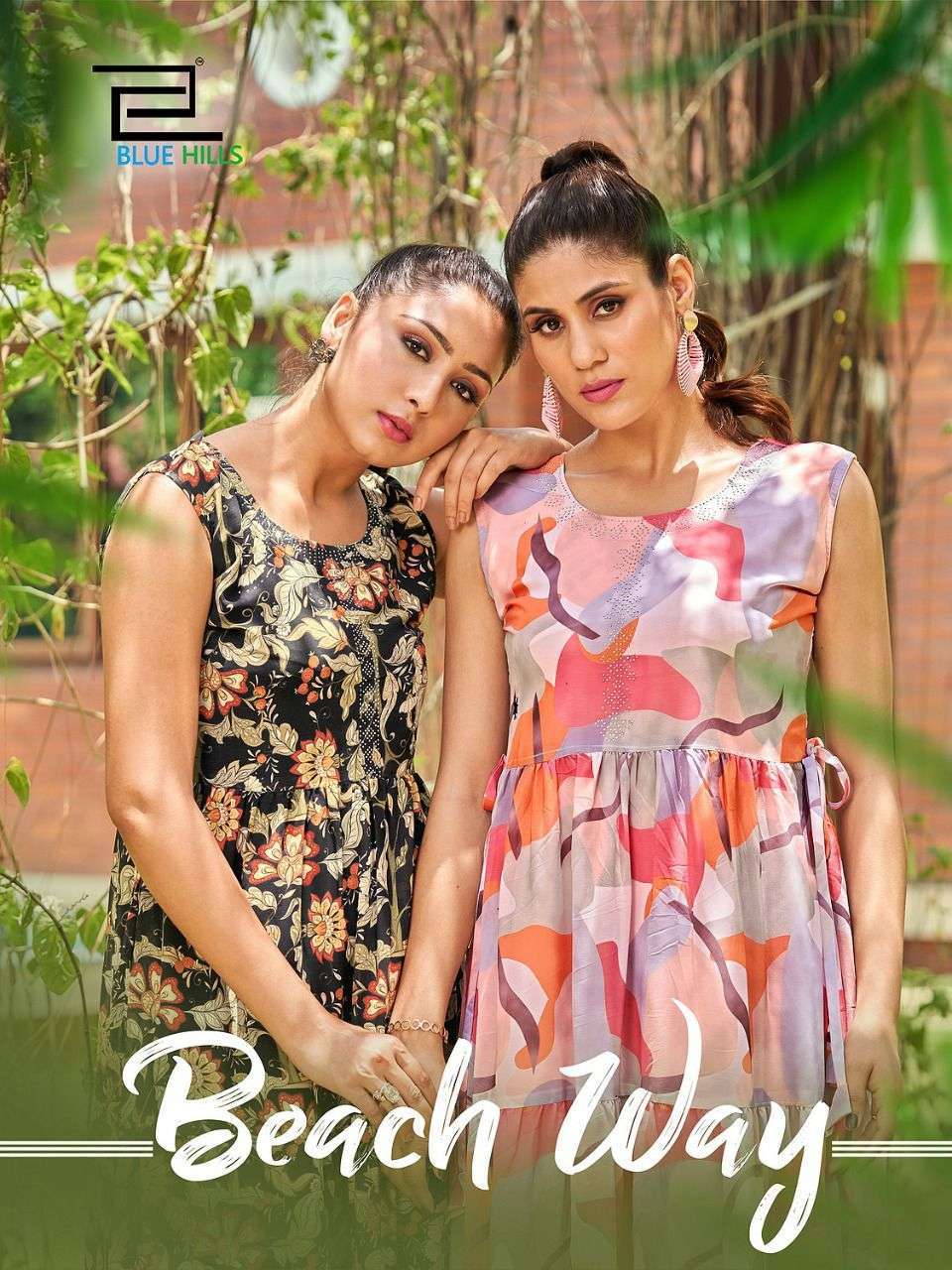 Blue hills presents Beach Way georgette exclusive designer kurtis catalog wholesaler 