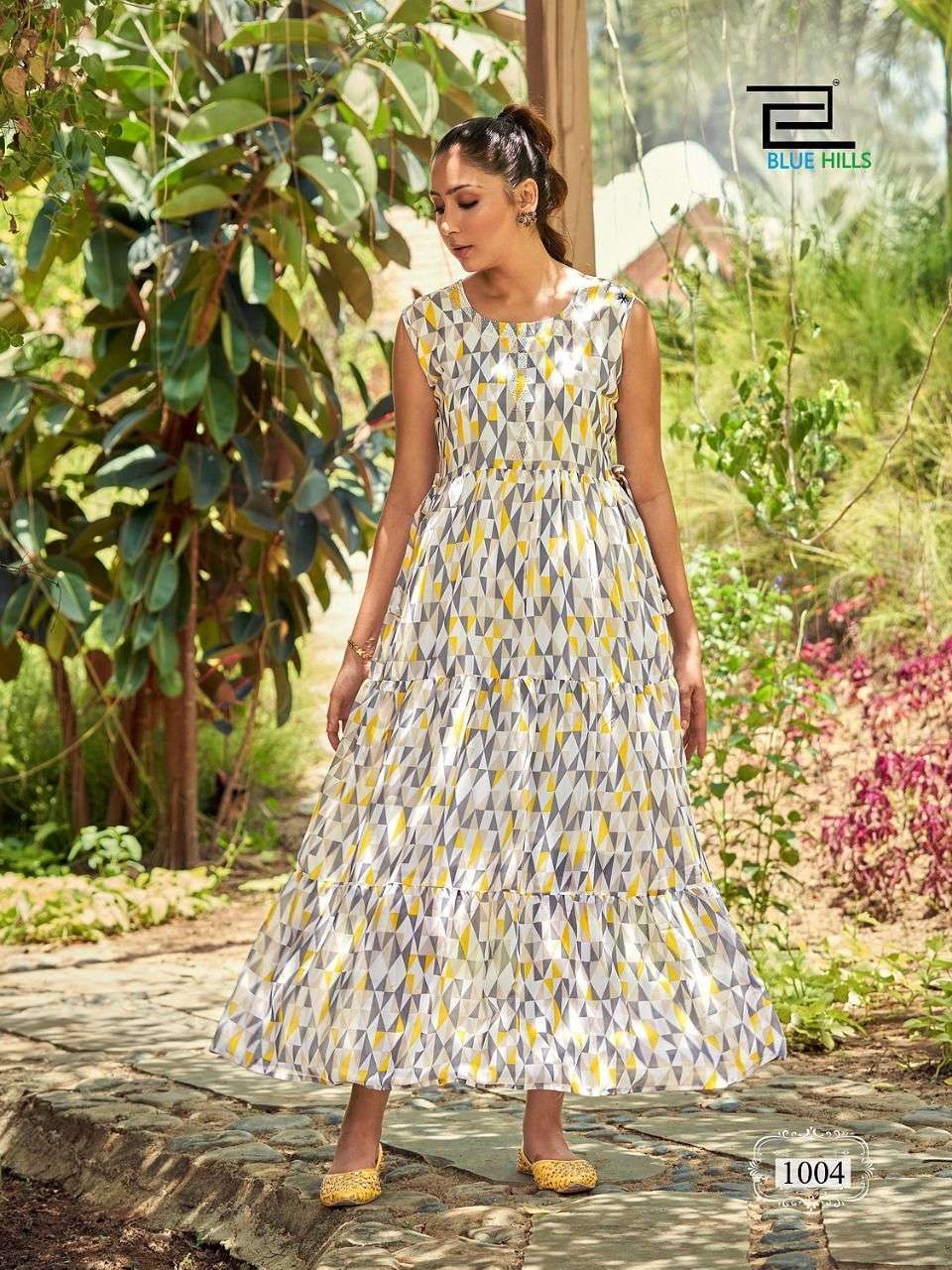 Blue hills presents Beach Way georgette exclusive designer kurtis catalog wholesaler 