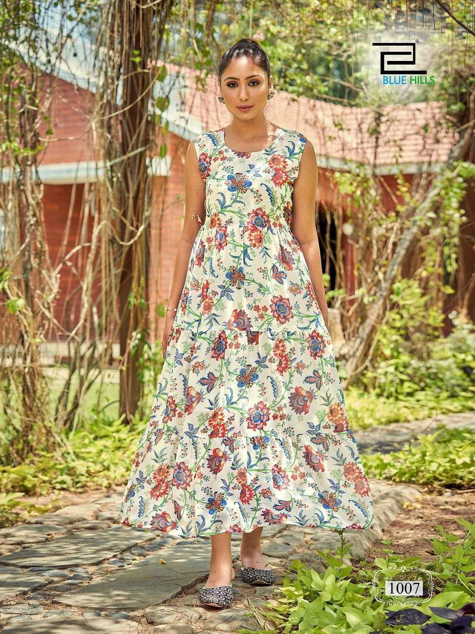 Blue hills presents Beach Way georgette exclusive designer kurtis catalog wholesaler 