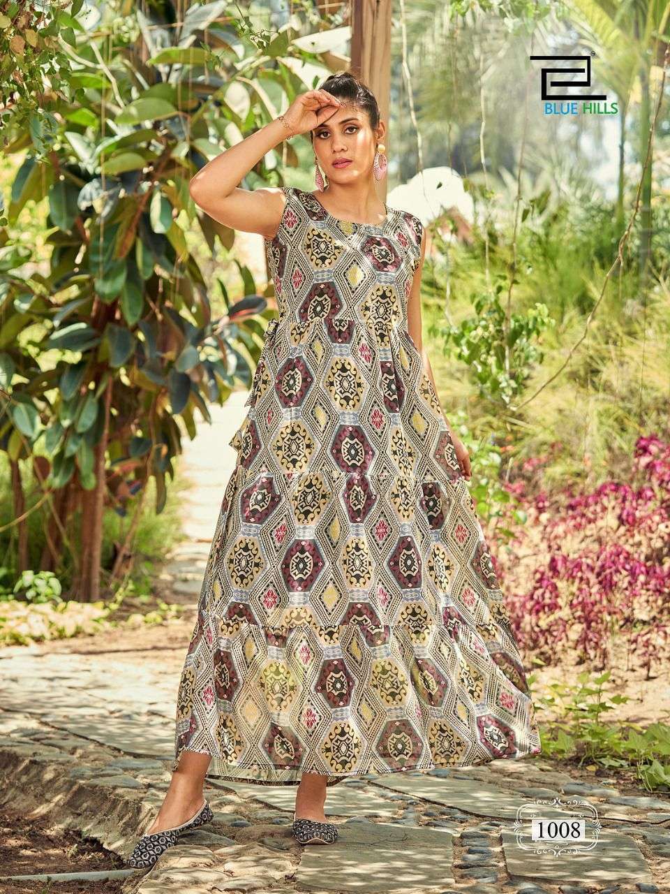 Blue hills presents Beach Way georgette exclusive designer kurtis catalog wholesaler 