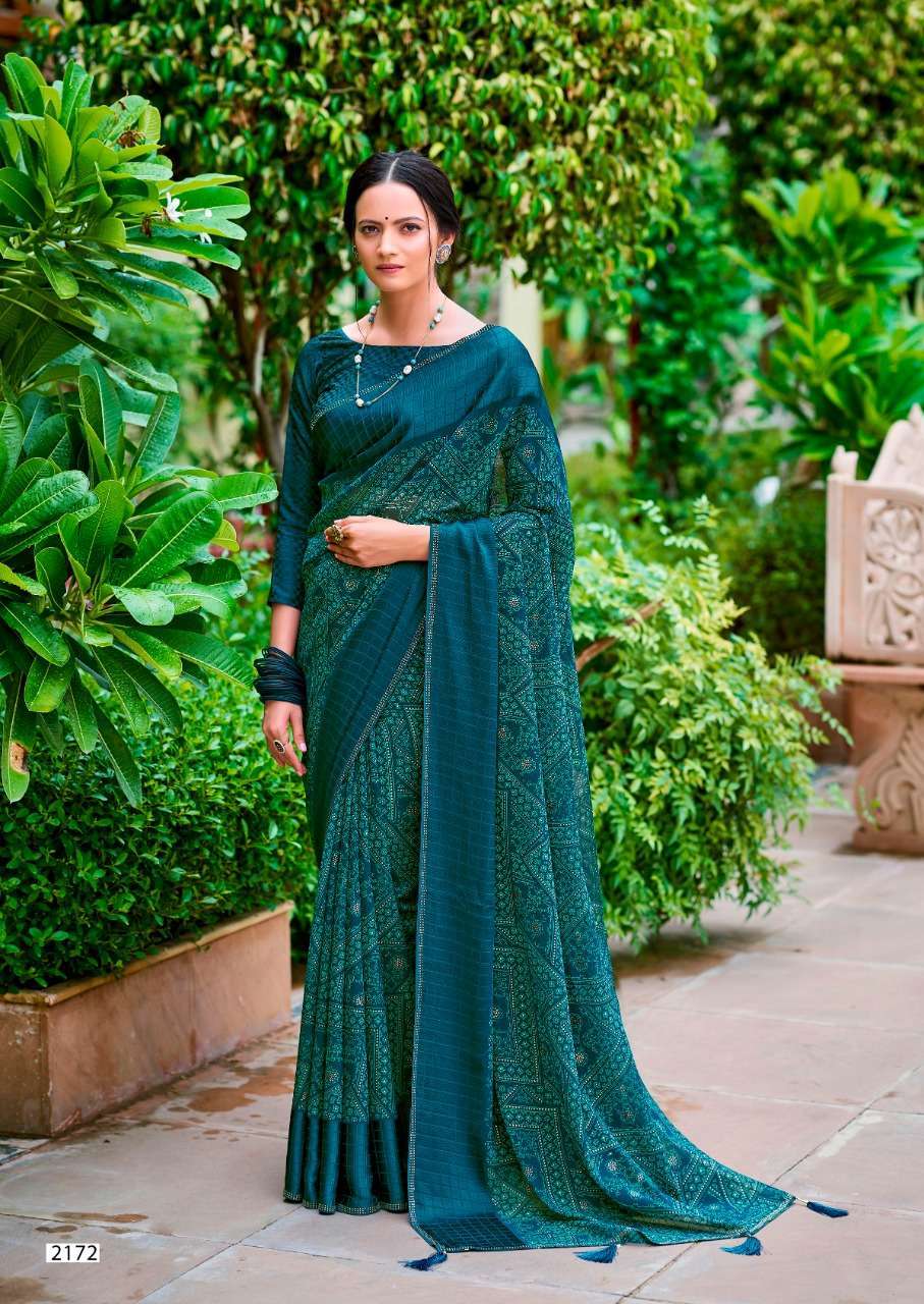 kashvi creation indrani georgette saree with border foil sarees catalog wholesaler 0 2022 07 13 17 37 08