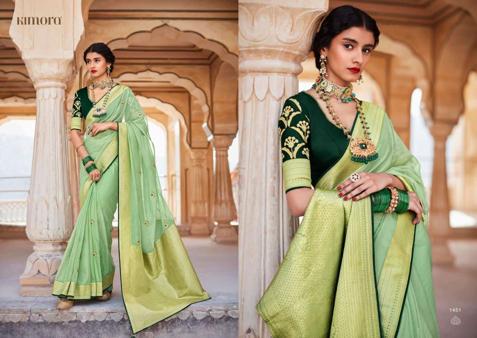 Kimora Presents Iconic New Party Wear Fancy Fabrics Sarees Collections