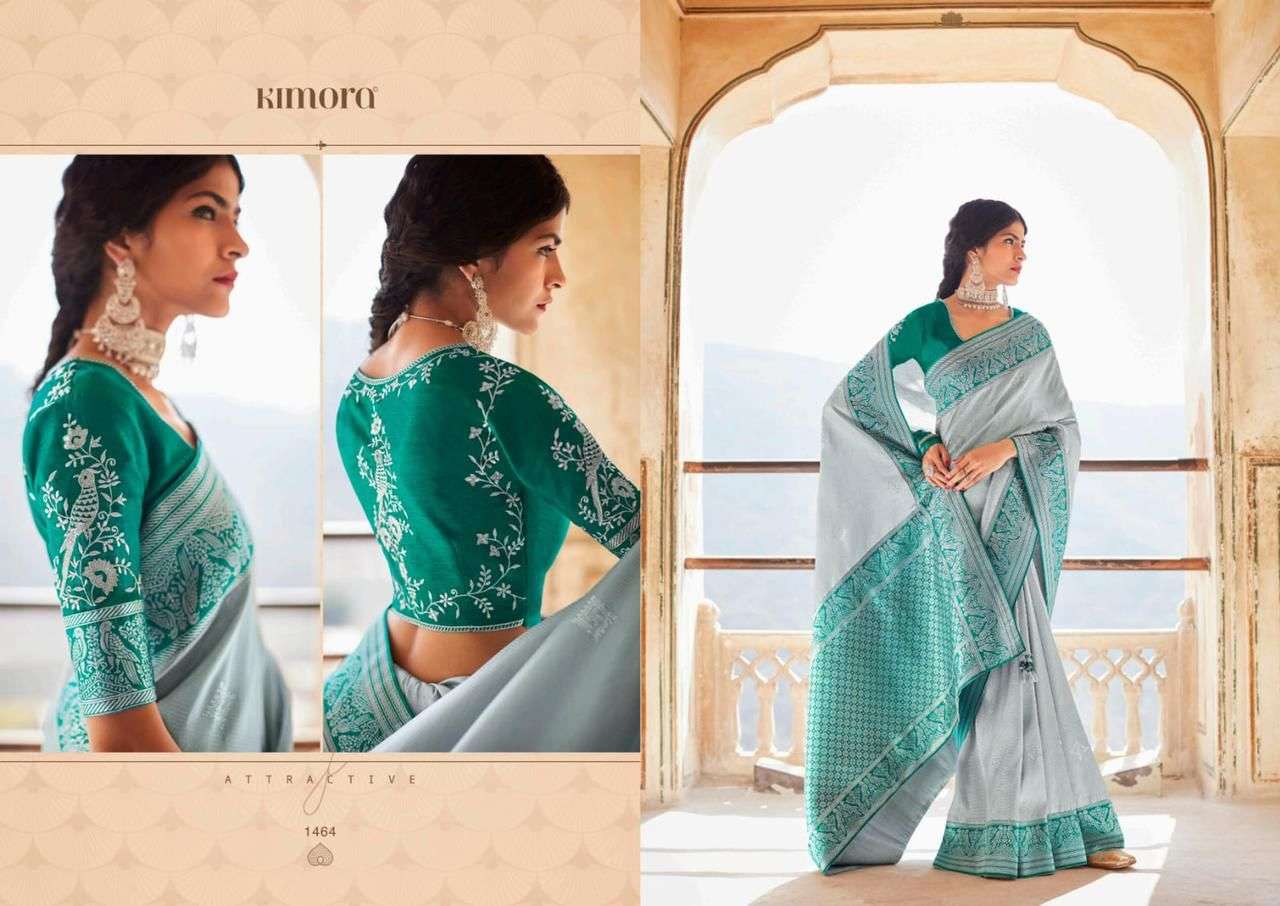 Kimora presents sunehri vol 18 silk exclusive designer party wear sarees catalog collection