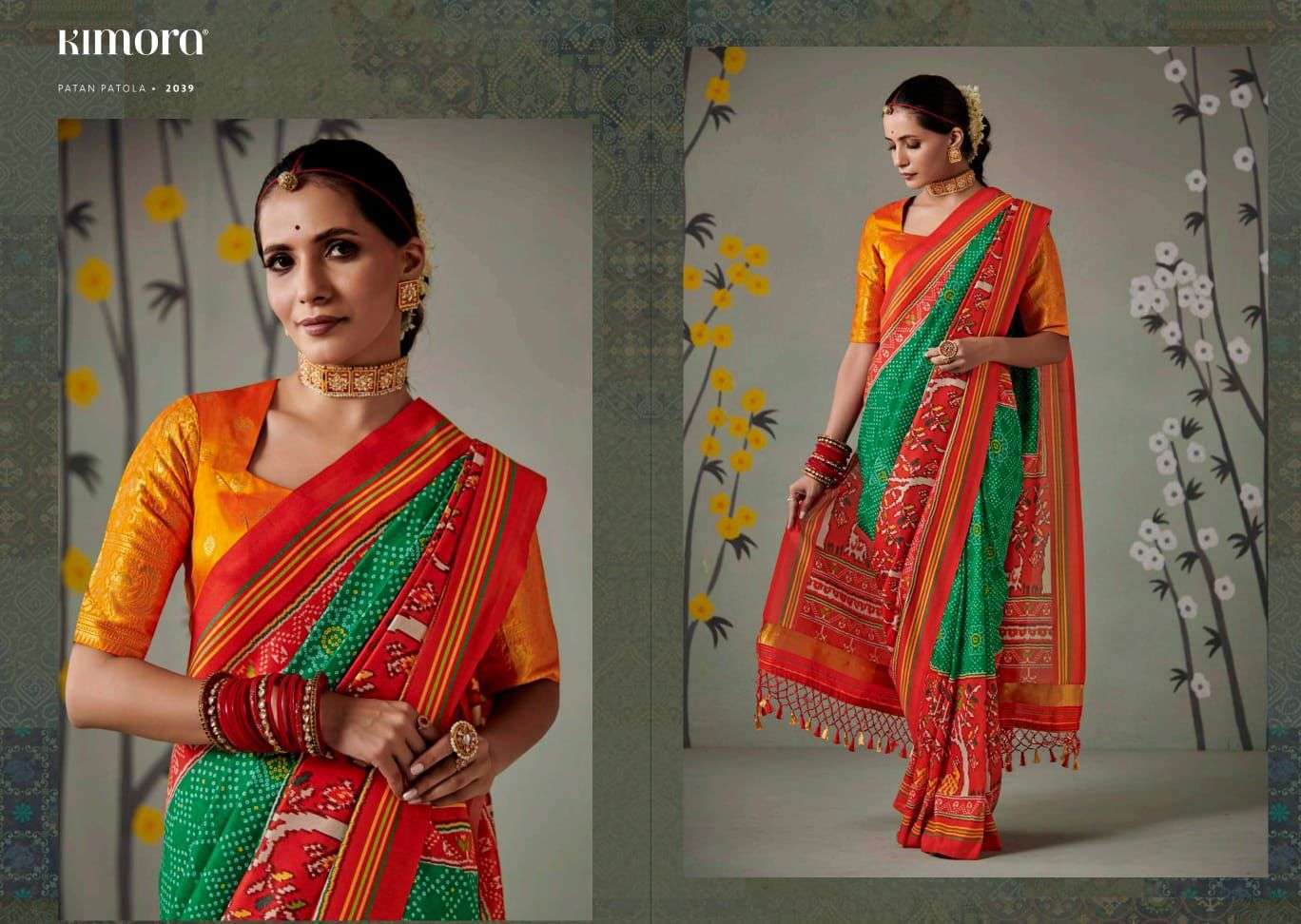 Kimora presents Patan Patola festival wear sarees catalog collection 