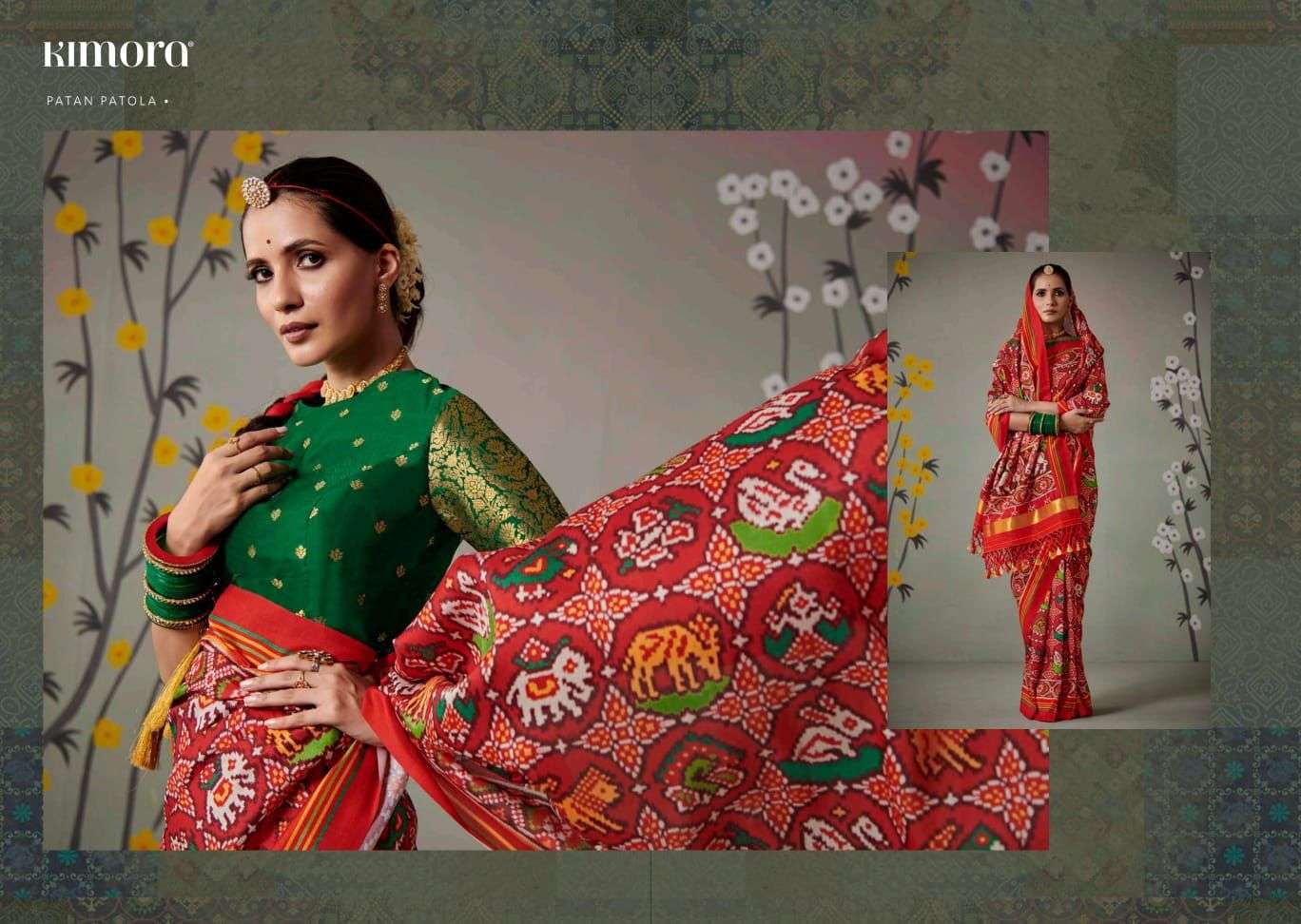 Kimora presents Patan Patola festival wear sarees catalog collection 