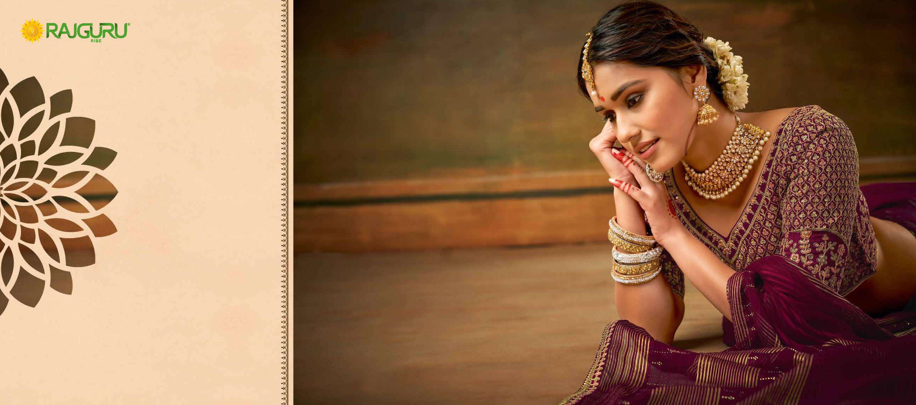 RAJGURU PRESENTS RANG DESINGER PARTYWEAR SAREES CATALOG WHOLESALER AND EXPORTERS IN SURAT