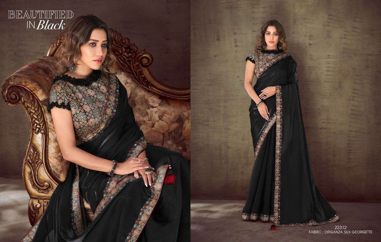 Elegant Black Embroidered Kurti Set for Women | Designer Festive Wear main image 1