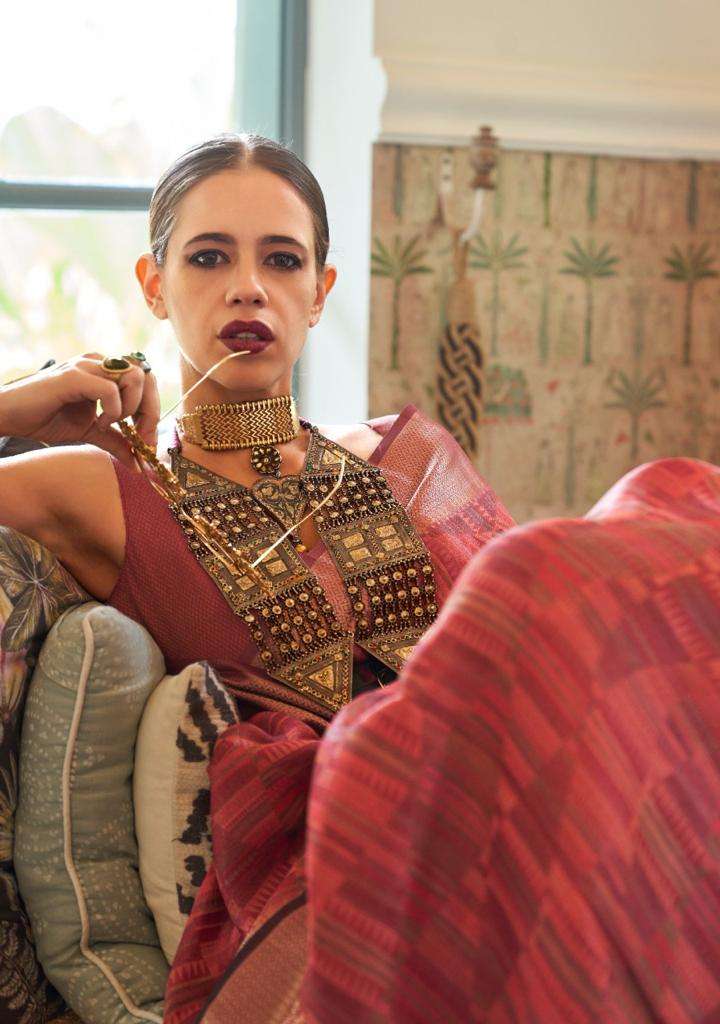 RAJTEX PRESENTS KALKI KOECHLIN - ORGANZA HANDLOOM ORGANZA SILK SAREES CATALOG WHOLESALER 