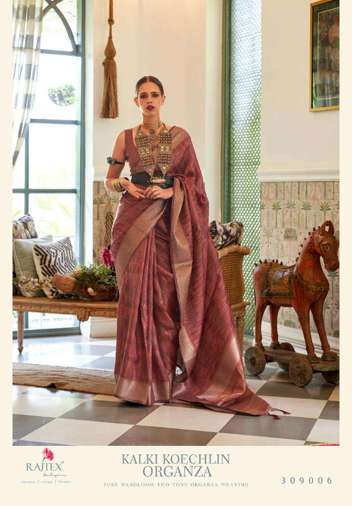 RAJTEX PRESENTS KALKI KOECHLIN - ORGANZA HANDLOOM ORGANZA SILK SAREES CATALOG WHOLESALER 