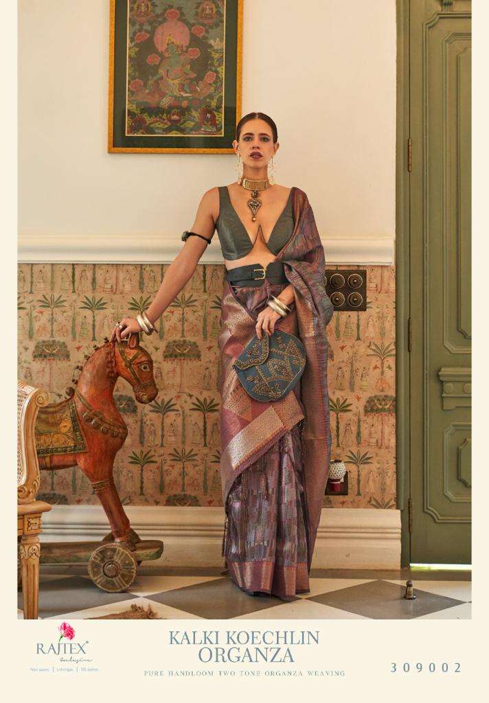 RAJTEX PRESENTS KALKI KOECHLIN - ORGANZA HANDLOOM ORGANZA SILK SAREES CATALOG WHOLESALER 